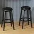 Swivel Bar Stool Set of 2 - Black, PVC