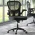 Swivel Office Chair with Flip Up Armrests - Black