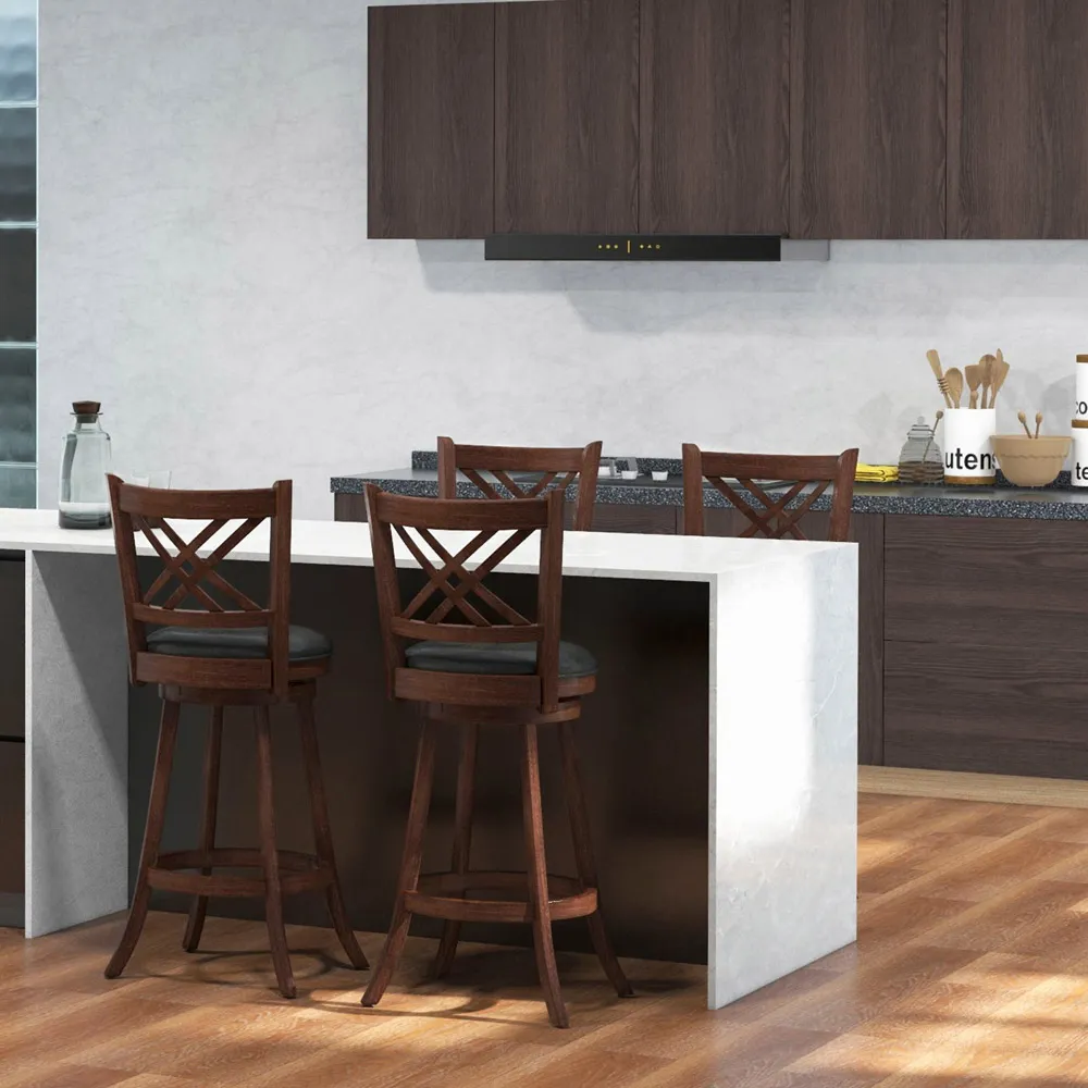 Swivel Upholstered Counter Height Bar Stool Set of 2 - Multi