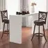 Swivel Upholstered Counter Height Bar Stool Set of 2 - Multi