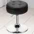 Swivel Vanity Stool with Storage - Black, PU Leather