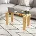 Transparent Rectangle Coffee Table - Cream, Rubberwood
