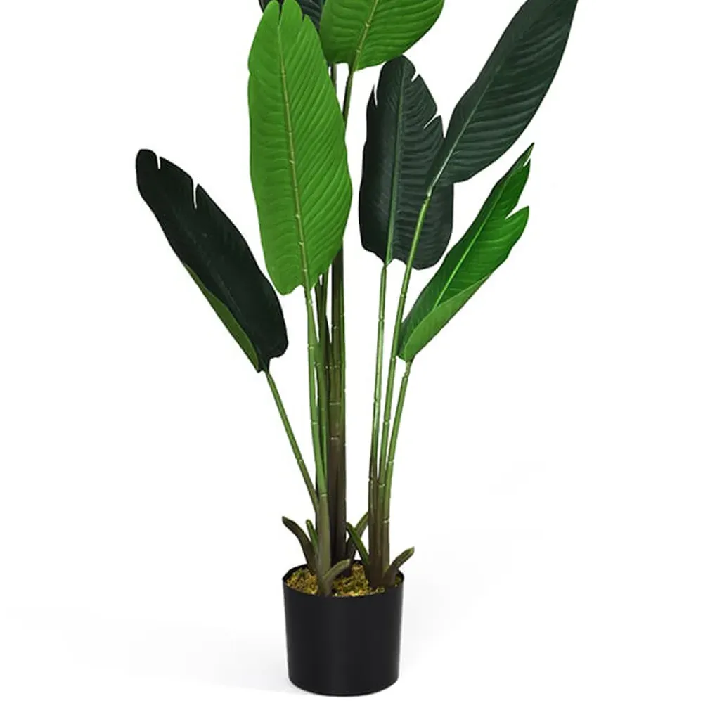 Tropical Palm Tree Artificial Plant In Pot 5.2ft - Green