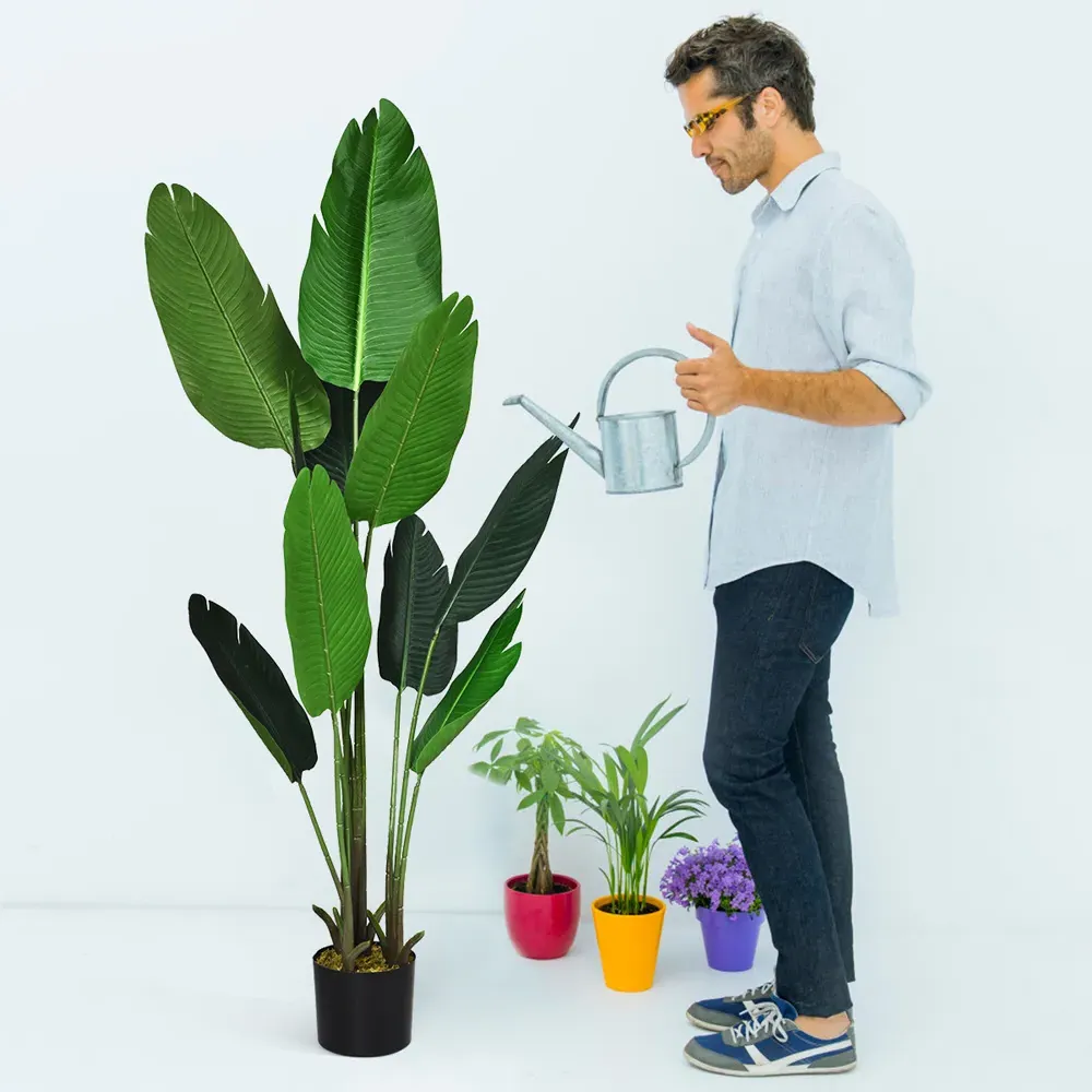 Tropical Palm Tree Artificial Plant In Pot 5.2ft - Green