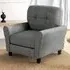 Tufted Accent Chair - Grey, Linen