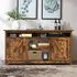 TV Cabinet with Barn Doors - Brown