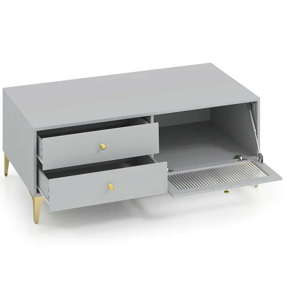 TV Stand with Storage Compartments - Grey
