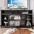 TV Unit with Adjustable Shelves - Black