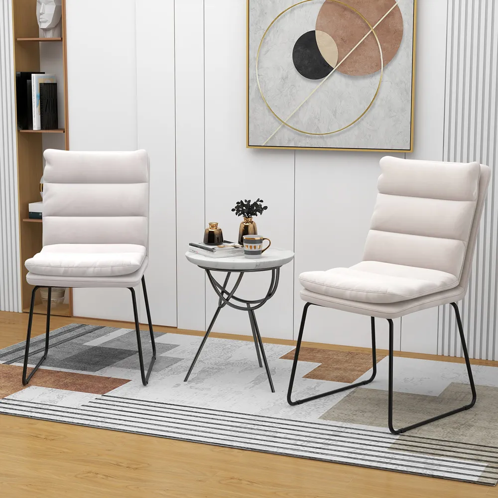 Upholstered Accent Chair - White