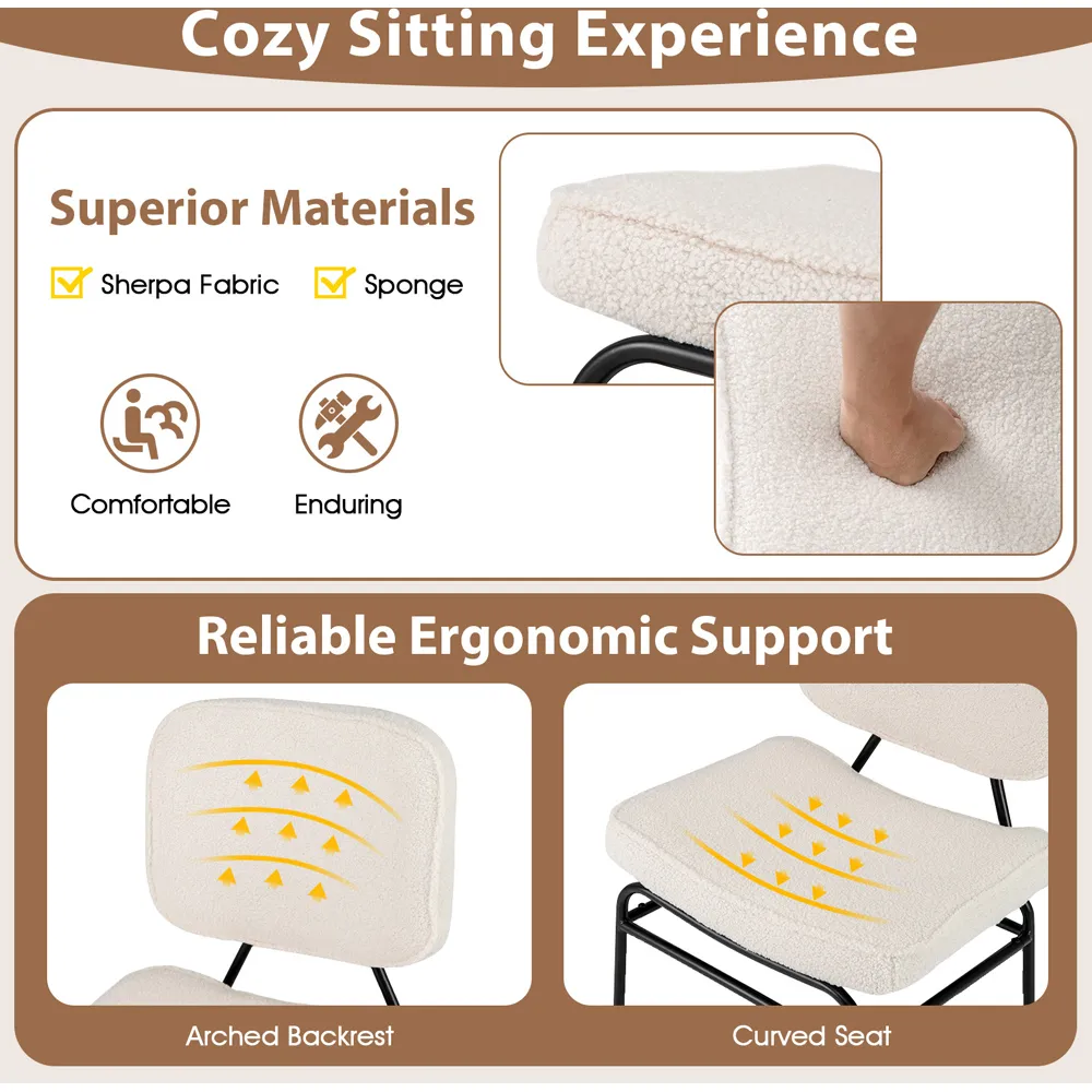 Upholstered Accent Chair - White