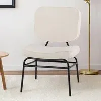 Upholstered Accent Chair - White