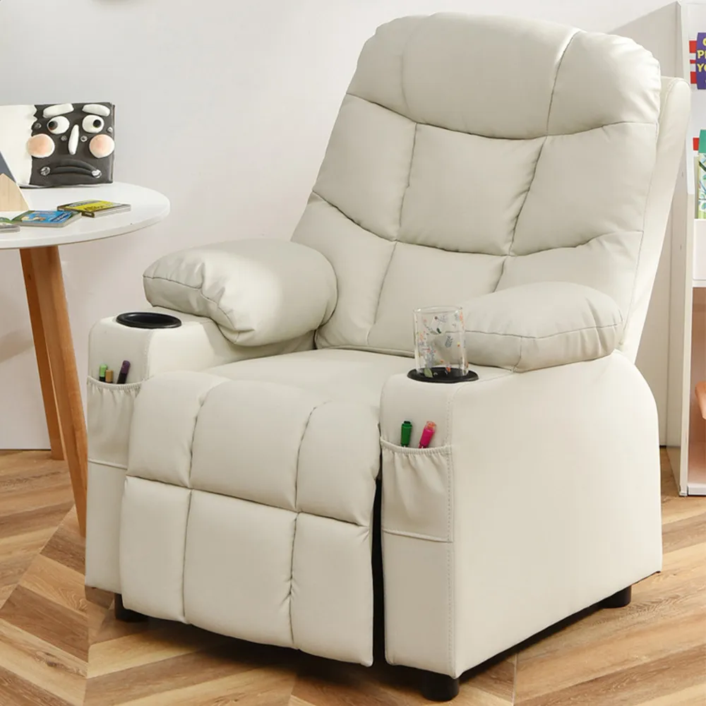 Upholstered Lounge Recliner Chair - Beige image