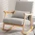 Upholstered Rocking Chair - Grey, Faux Linen