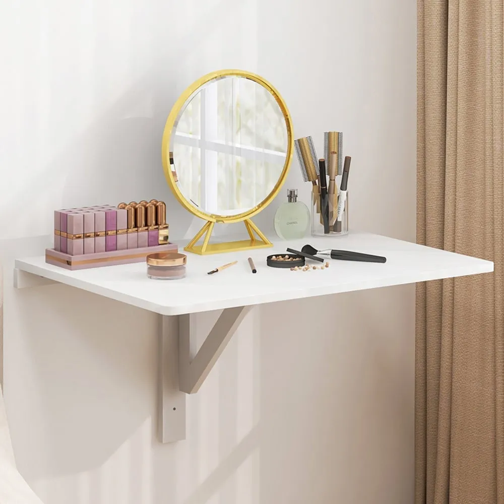 Wall Mounted Drop-Leaf Folding Desk - White image
