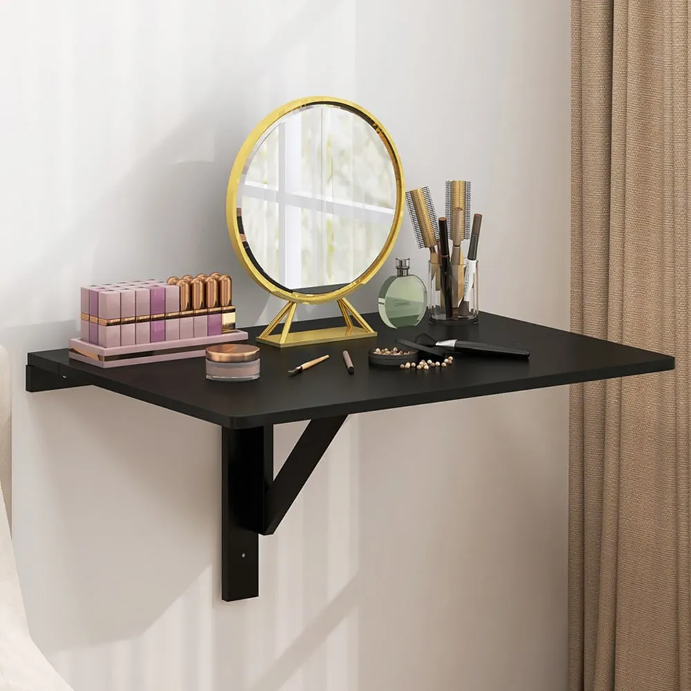 Wall Mounted Folding Computer Desk - Black