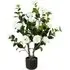 White Camellia Tree Artificial Plant in Pot 3.1ft - White