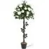 White Rose Tree Artificial Plant in Pot 3.9ft - Green