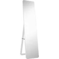 White Wooden Free Standing Mirror - White