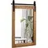 Wood Frame Wall Mirror - Brown