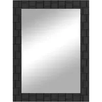 Wooden Framed Wall Mirror - Black