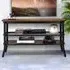 Wooden TV Unit with Storage - Rustic Brown