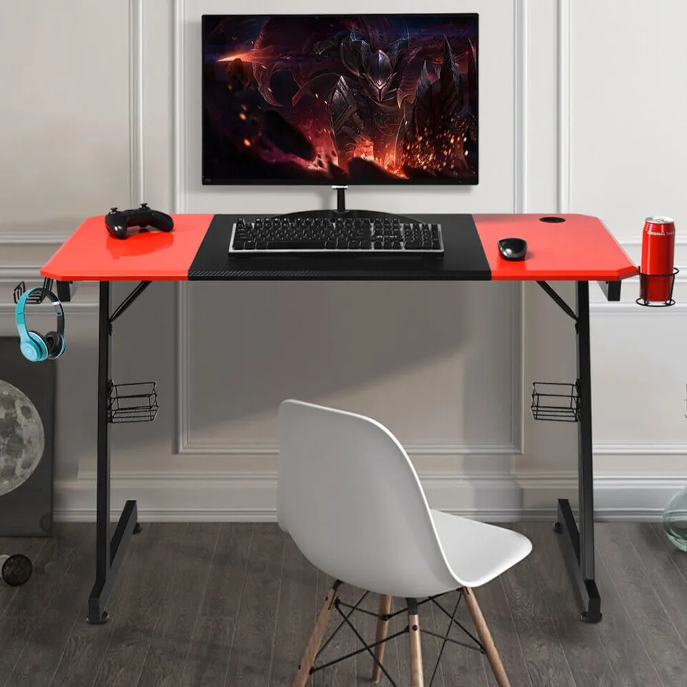 Z Shaped Gaming Desk with Carbon Fibre Surface - Multi image
