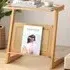 Z-Shaped Single Shelf Side Table - Bamboo, Rattan