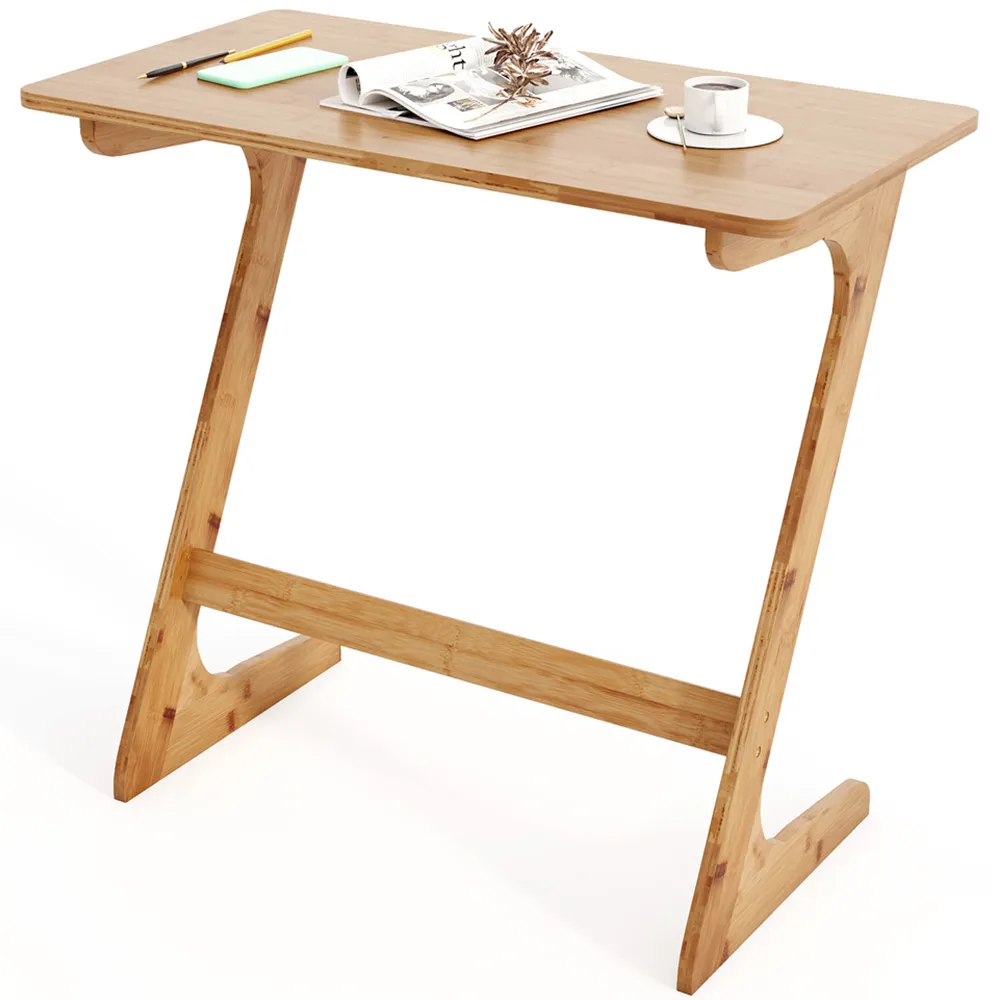 Z-Shaped Sofa Side Table - Natural, Bamboo