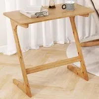 Z-Shaped Sofa Side Table - Natural, Bamboo
