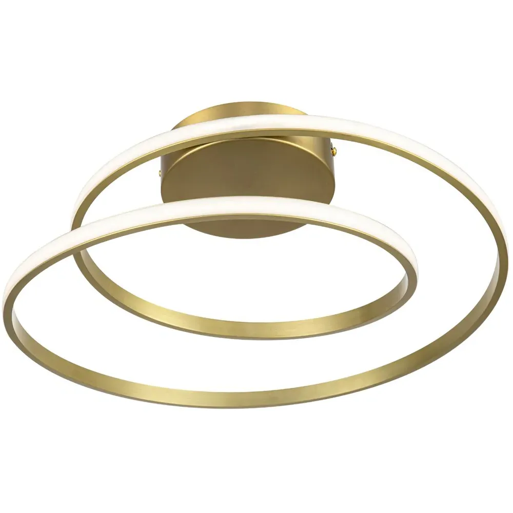 Alston 2 Ring LED Flush Ceiling Light - Gold, Brass