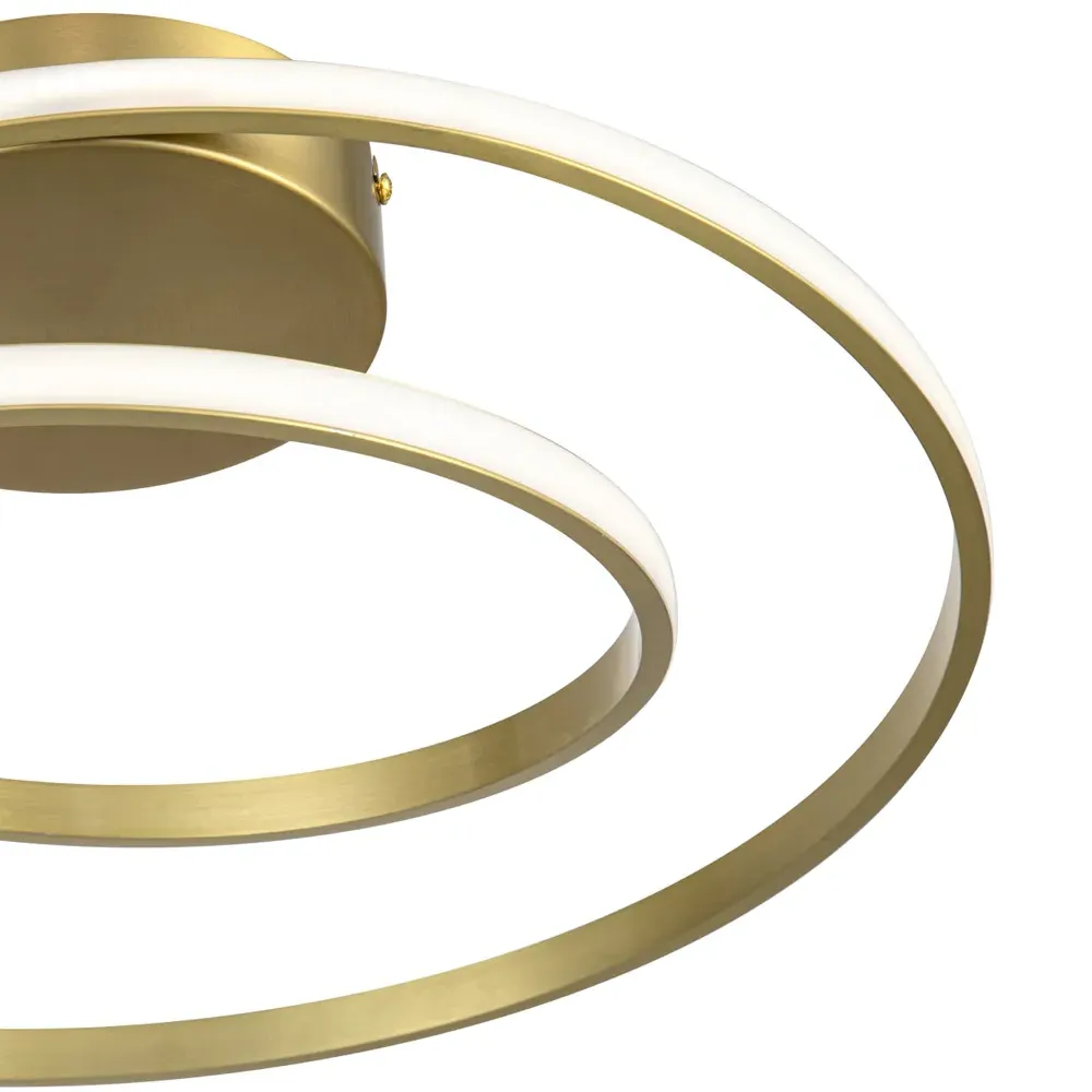 Alston 2 Ring LED Flush Ceiling Light - Gold, Brass