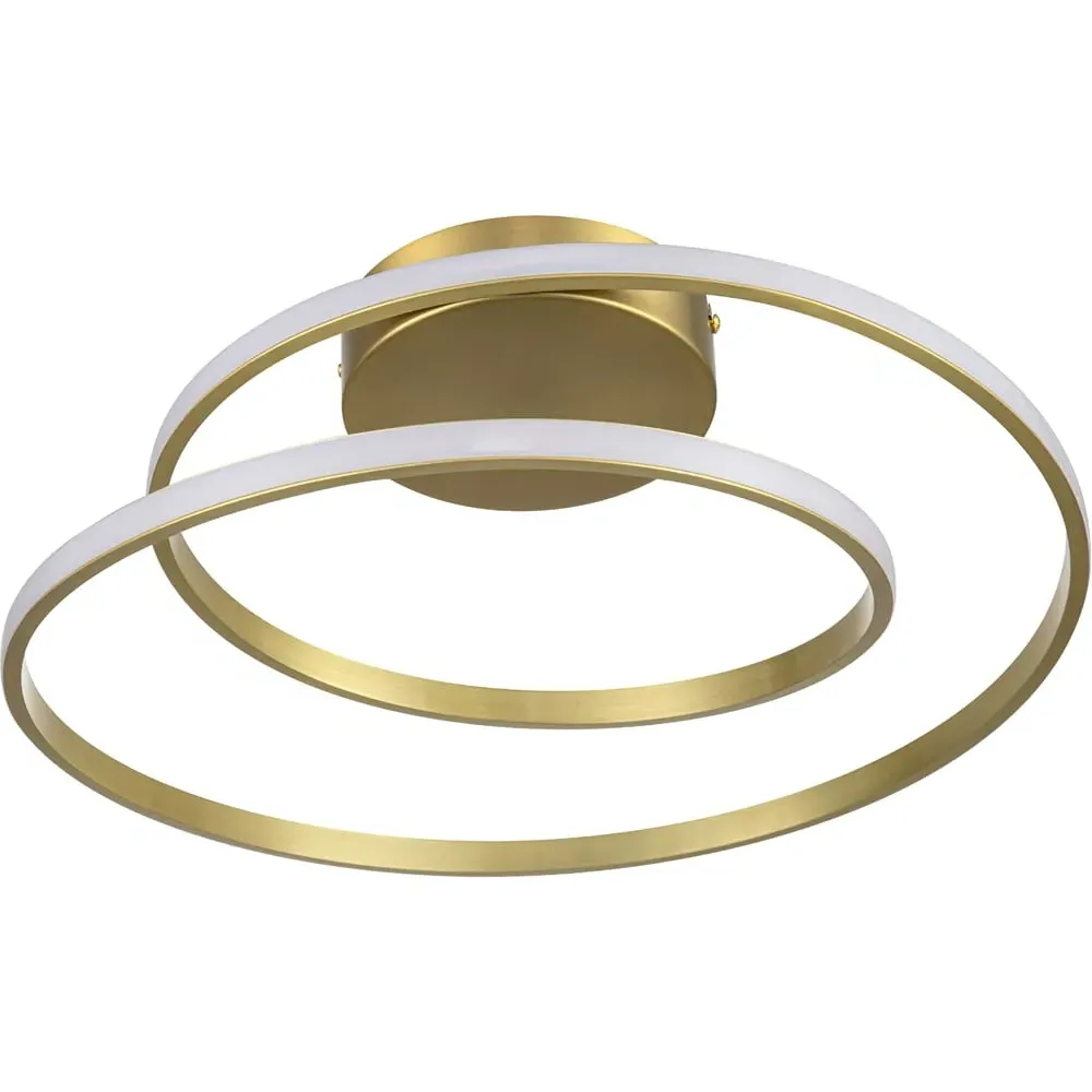 Alston 2 Ring LED Flush Ceiling Light - Gold, Brass image