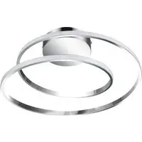 Alston 2 Ring LED Flush Ceiling Light - Silver, Chrome