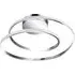 Alston 2 Ring LED Flush Ceiling Light - Silver, Chrome