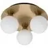 Bowen 3 Light Flush Ceiling Light - Brass, Opal Glass