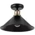 Bowley Industrial Metal Flush Ceiling Light - Black
