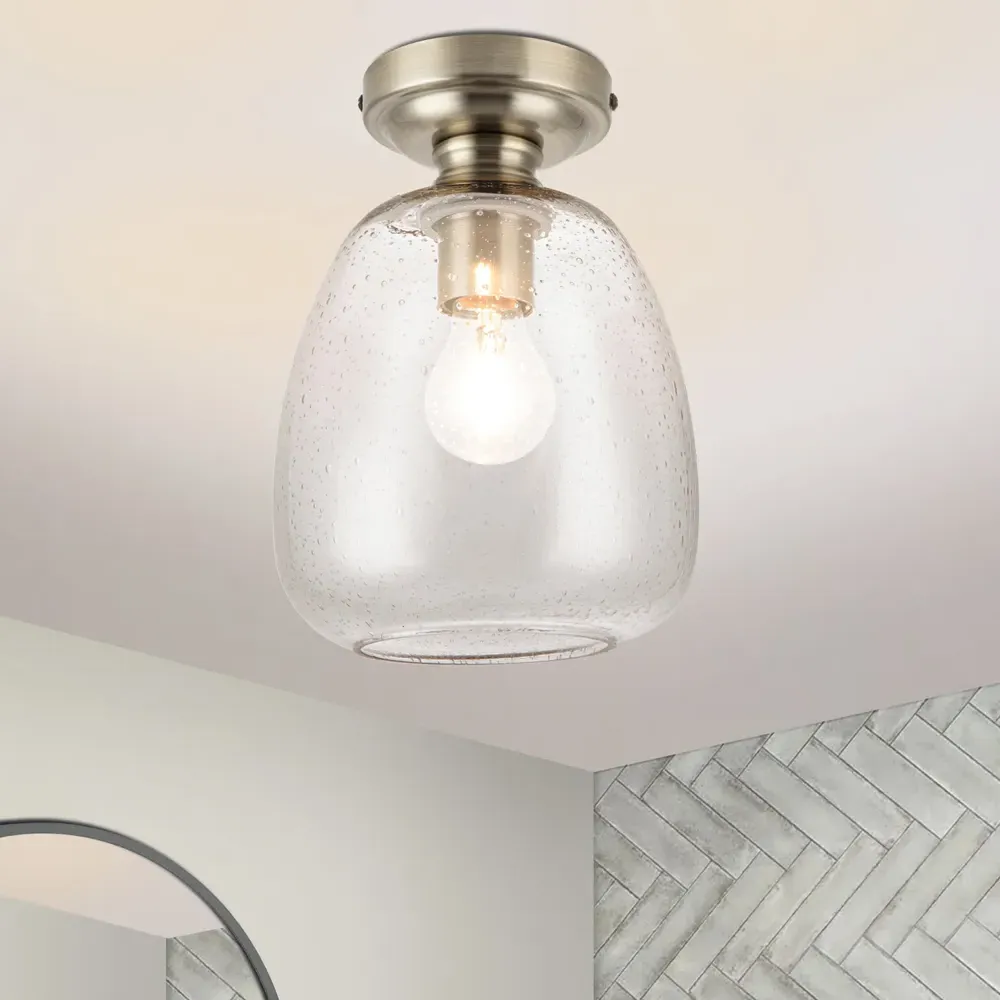 Buxton Bubble Glass Ceiling Light - Gold, Antique Brass