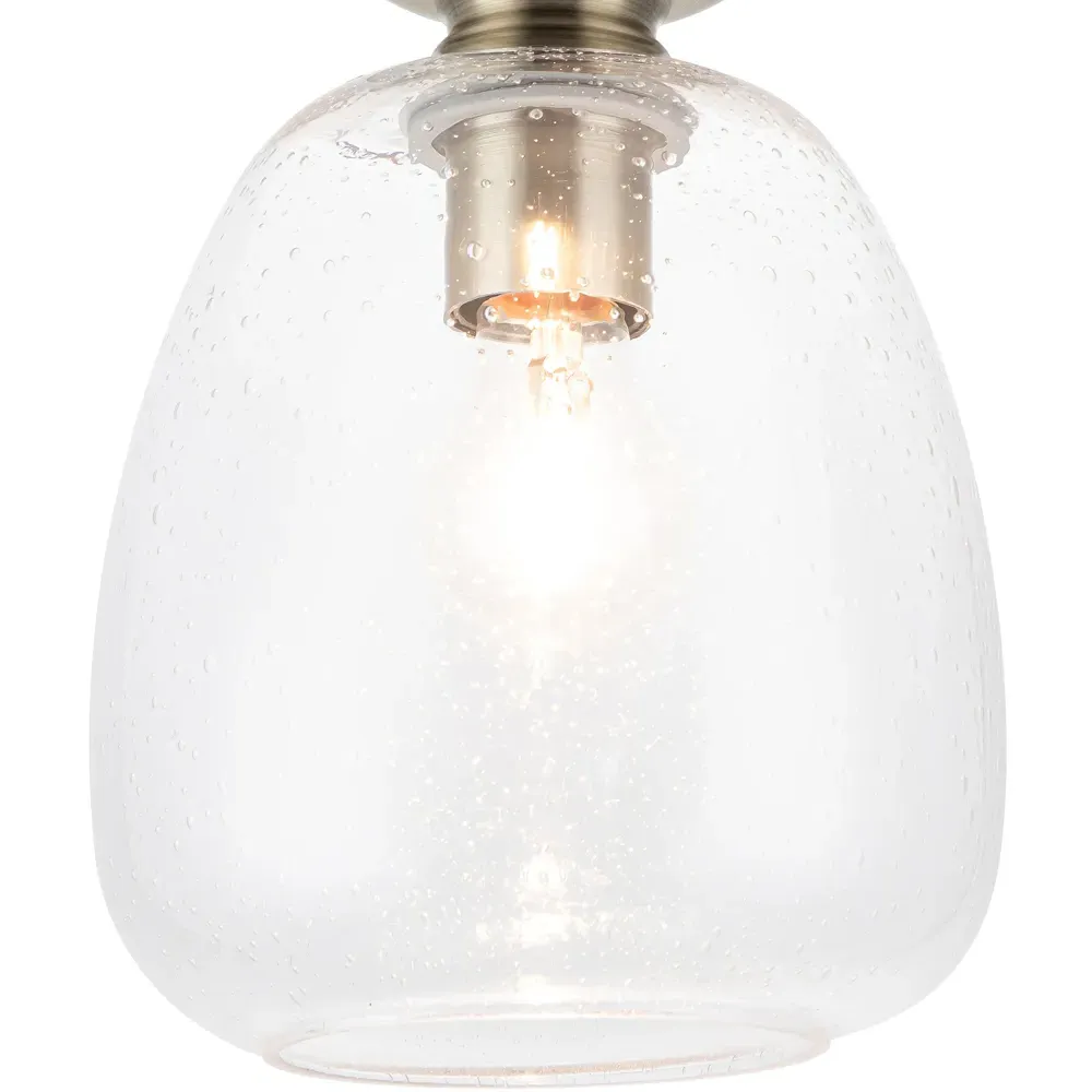 Buxton Bubble Glass Ceiling Light - Gold, Antique Brass