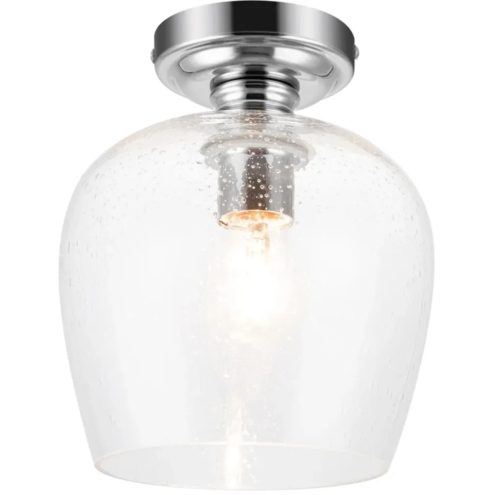 Buxton Bubble Glass Ceiling Light - Silver, Chrome