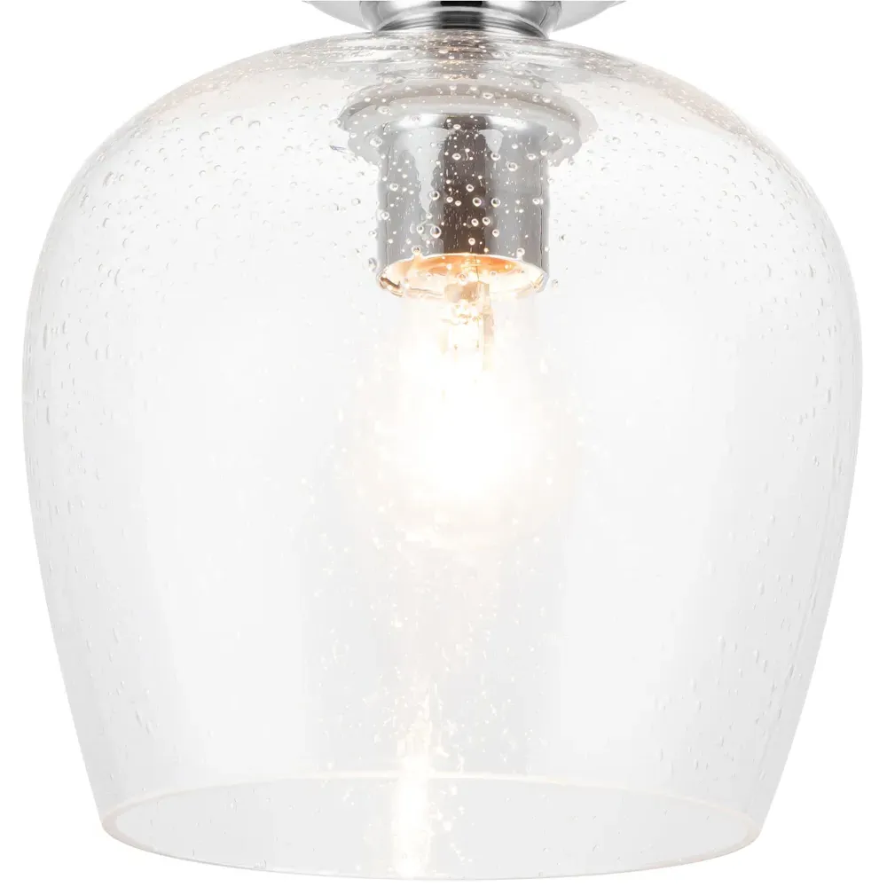 Buxton Bubble Glass Ceiling Light - Silver, Chrome