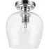 Buxton Bubble Glass Ceiling Light - Silver, Chrome
