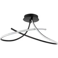 Carter 2 Light Curved LED Ceiling Light - Black