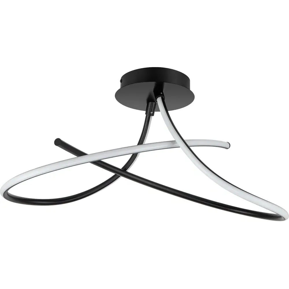 Carter 2 Light Curved LED Ceiling Light - Black image