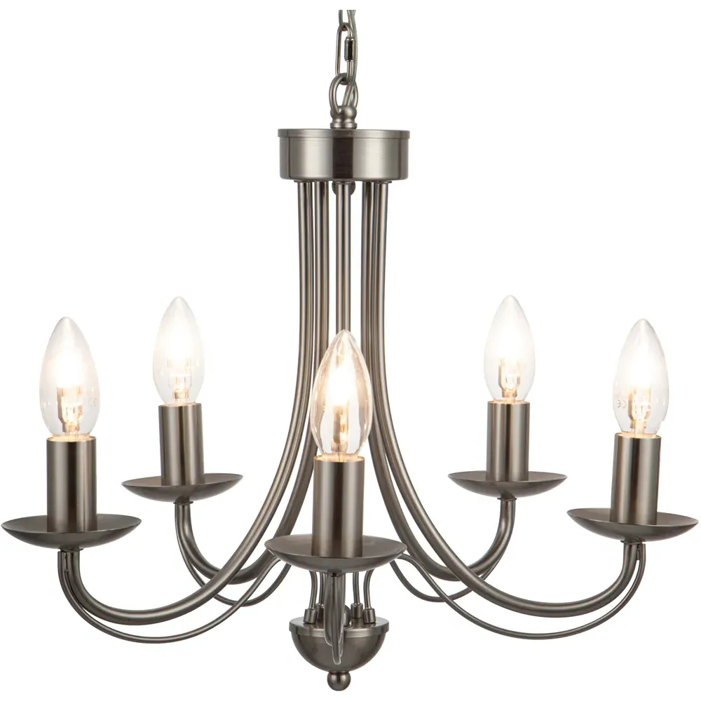 Elmore 5 Light Metal Pendant Light - Silver