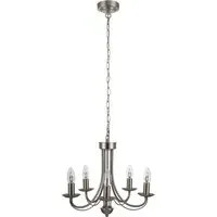 Elmore 5 Light Metal Pendant Light - Silver