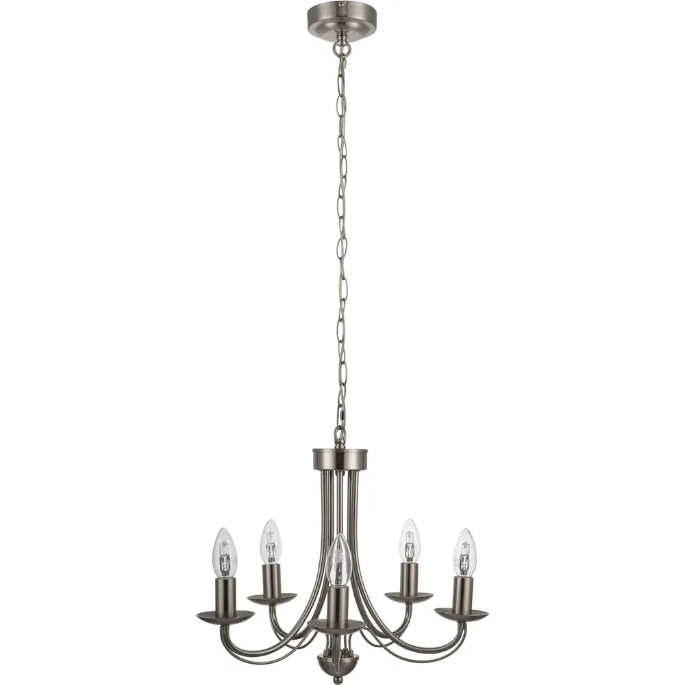 Elmore 5 Light Metal Pendant Light - Silver image