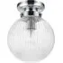 Finley Ribbed Glass Ceiling Light - Silver, Chrome