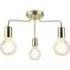 Fraser 3 Light Flush Ceiling Light - Brushed Brass
