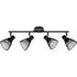 Hadley 4 Light Wire Shade Spotlight - Black, Wood