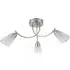 Hallie 3 Light Ceiling Light - Silver, Glass